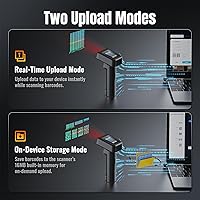 Vista 8 de Tera Pro 1D 2D QR Escáner de código de barras inalámbrico con pantalla de visualización del nivel de batería, visualización del tiempo, funciona