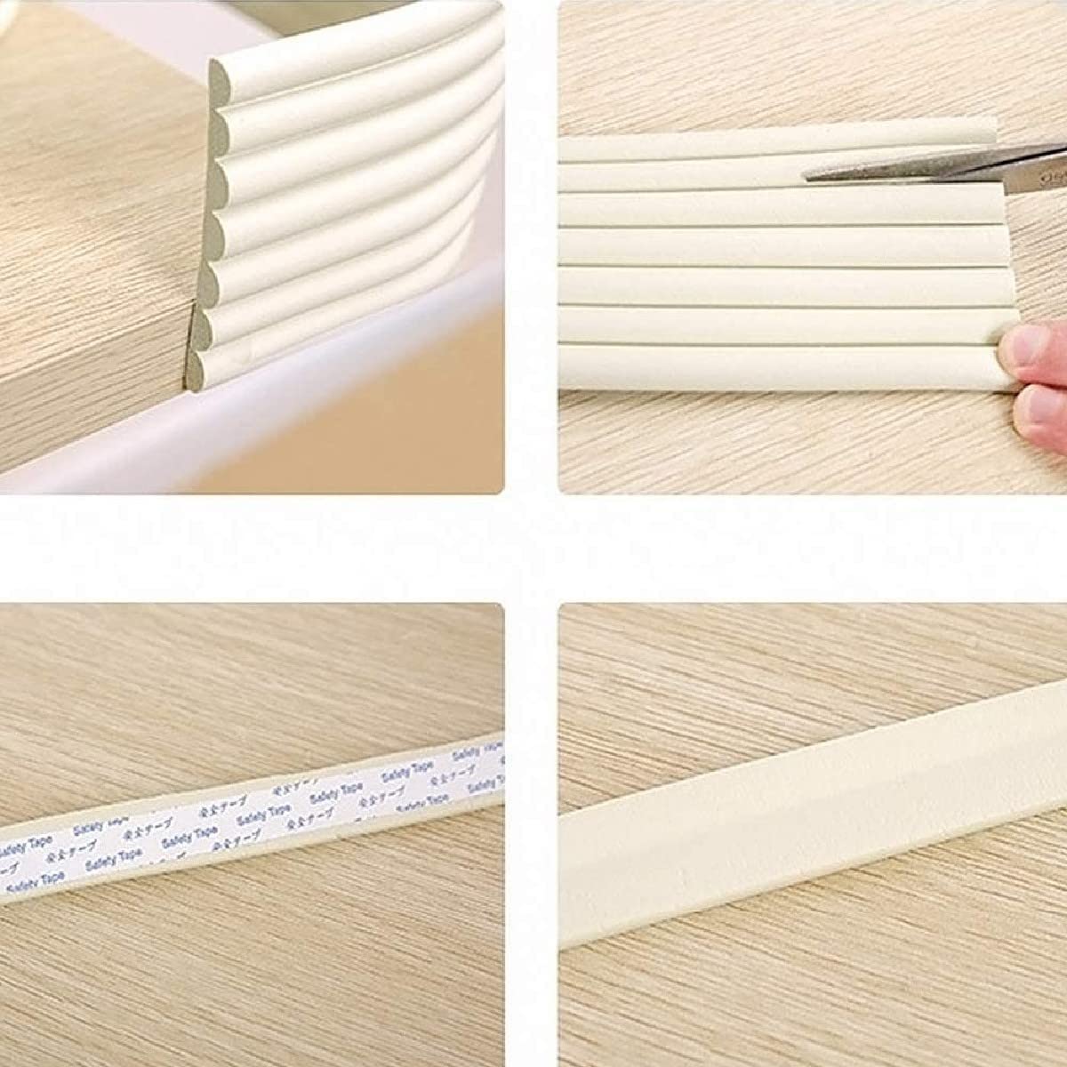 SHFTI Child Safety Cushions Furniture Edge Guard Strip Strong Kids Protection Multi-Functional Cabinet,Refrigerator,Cupboard Chair Glass Table Protector (Cream) 1