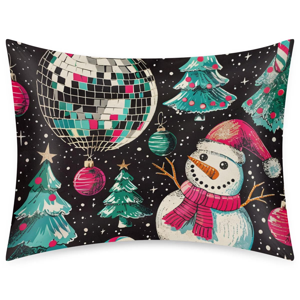 Satin Pillowcase for Hair and Skin 20x26 inch Decorative Throw Pillows Covers for Car Room Throw Pillow Cases