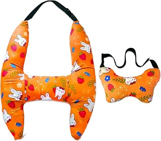 H-Shape - Kid Car Sleeping Head Support (Bunny, 2024 Upgraded), Car Travel Pillow, Adults and Children H-Shaped Pillow Travel Pillow for Support The Body and Head