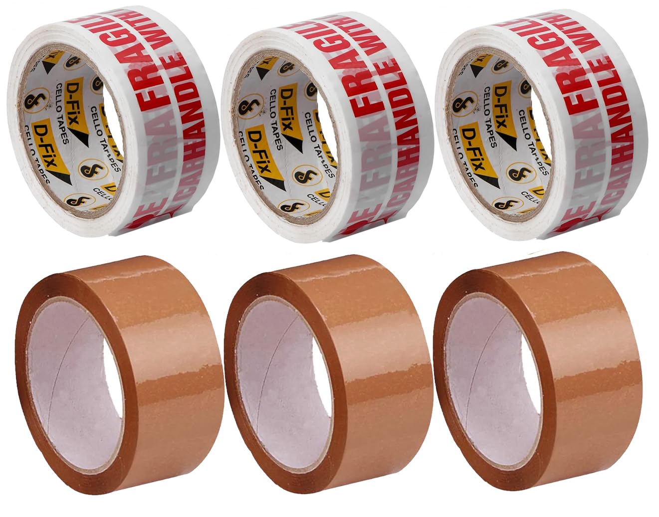 D-fix® 6 Pack Fragile Tape-Handle with Care with Brown Tape Packing Printing Tape, Shipping Carton Box Sealing Tape, 2 Inch x 65M Acrylic Adhesive Heavy-Duty Tape for Box Office Moving (B0CKWCH4Z2) Amazon Price History, Amazon Price Tracker
