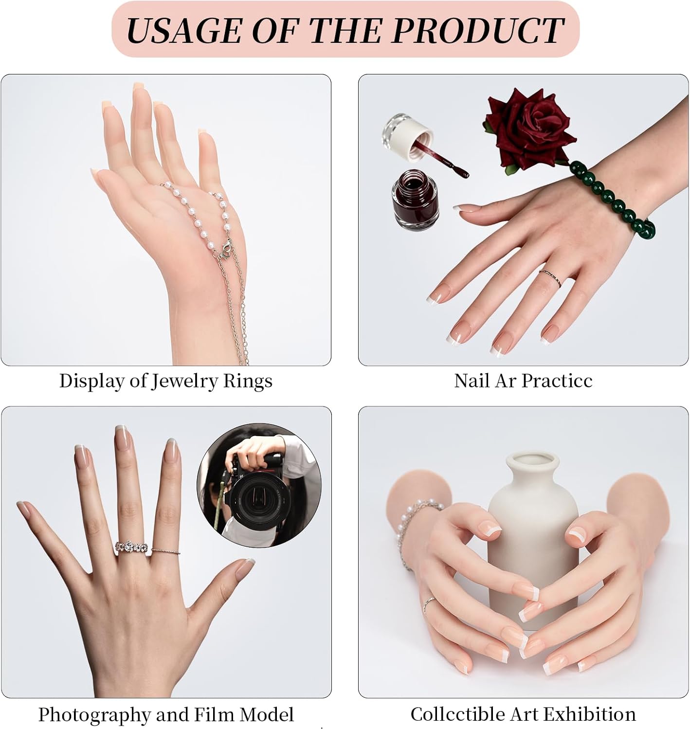 Realistic Silicone Female Hand (The Right Hand Brown) | Silicone Material, Realistic Design