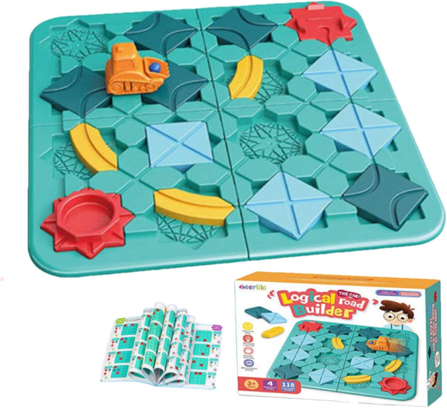 Fly Free Road Building Block,Educational Smart Logic Board Game for Kids Ages 4-8 | Entertaining and Learning Blocks Building Toys for Kids, Children, Boys, Girls