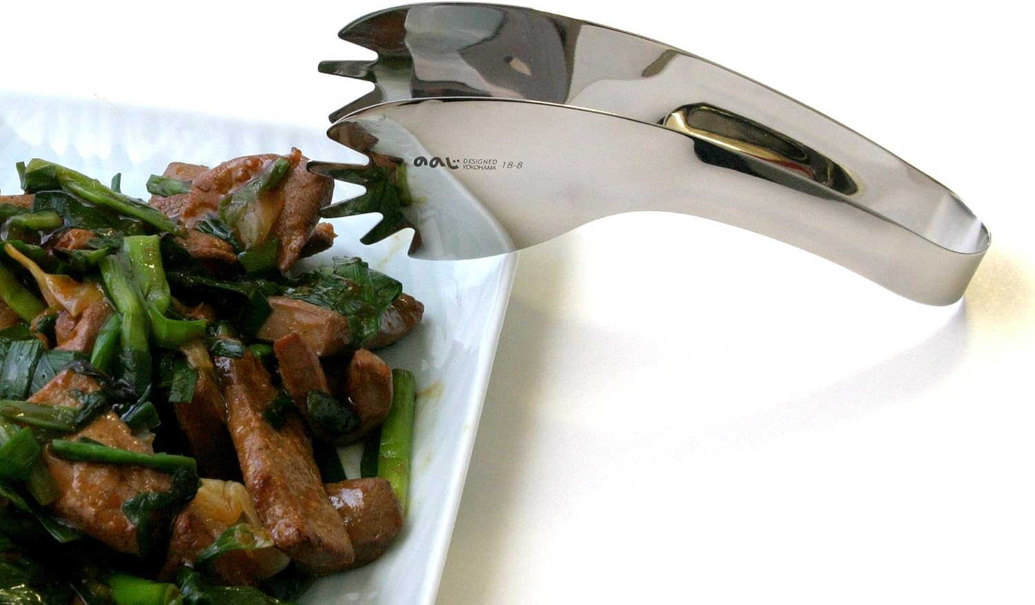Noji LTG-S06SA Satin Tongs, Relish, Double Claw, Small