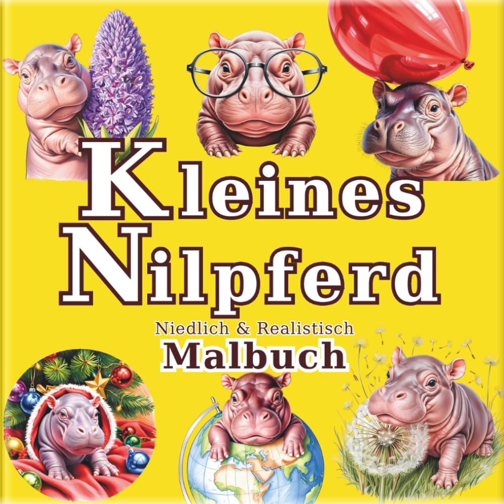 Kleines Nilpferd: Süßes und realistisches Zwergflusspferd Malbuch für Erwachsene: 50 wunderschöne Illustrationen für eine entspannende und ... Reise des Künstlers in eine winzige Welt)