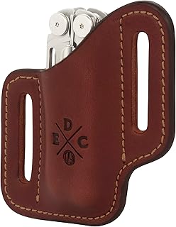 1791 EDC Multitool Sheath, Leather Case Pouch for Belts - Compatible with Full Size Leatherman, Gerber, SOG and Similar Sized Multitools - Canted, Easy Slide, Brown