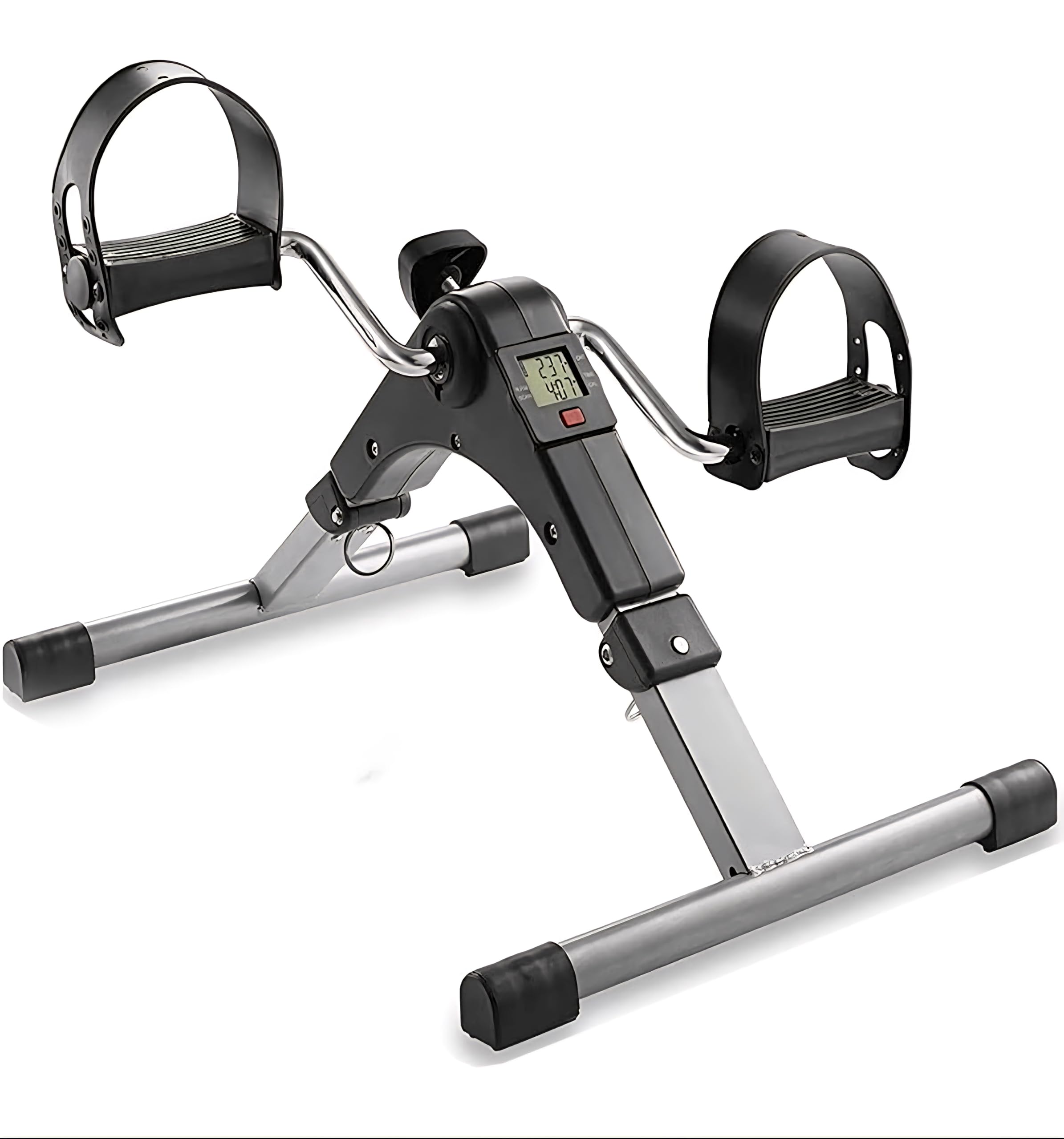 BS-MINI Portable Mini Cycle Pedal Exerciser with LCD Digital Display & Adjustable Resistance Foldable Under Desk Bike for Arm and Leg Workout - Physiotherapy Machine for Elderly Home Gym-image-4