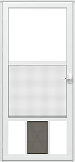 Larson 25 Pet Fullview White 34-in Storm Door with Built-in Pet Door for Easy Access