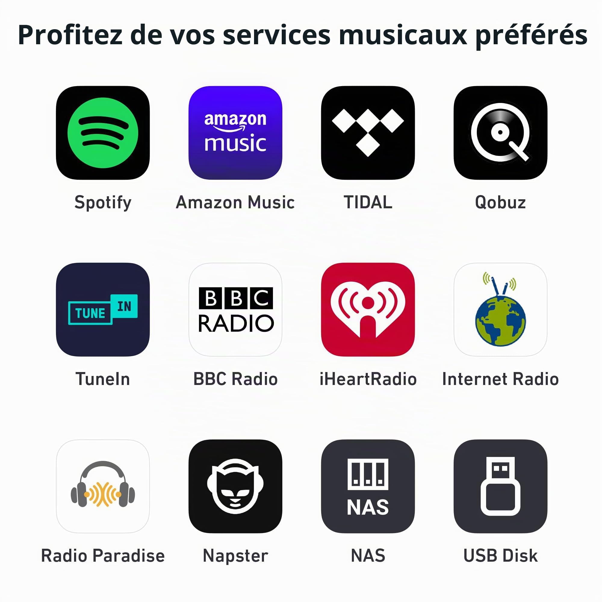 Arylic Récepteur audio S10+ AirPlay stéréo multipièce sortie SPDIF, streaming WiFi et Bluetooth diffusion HD sans perte de Spotify, Amazon Music, Tidal