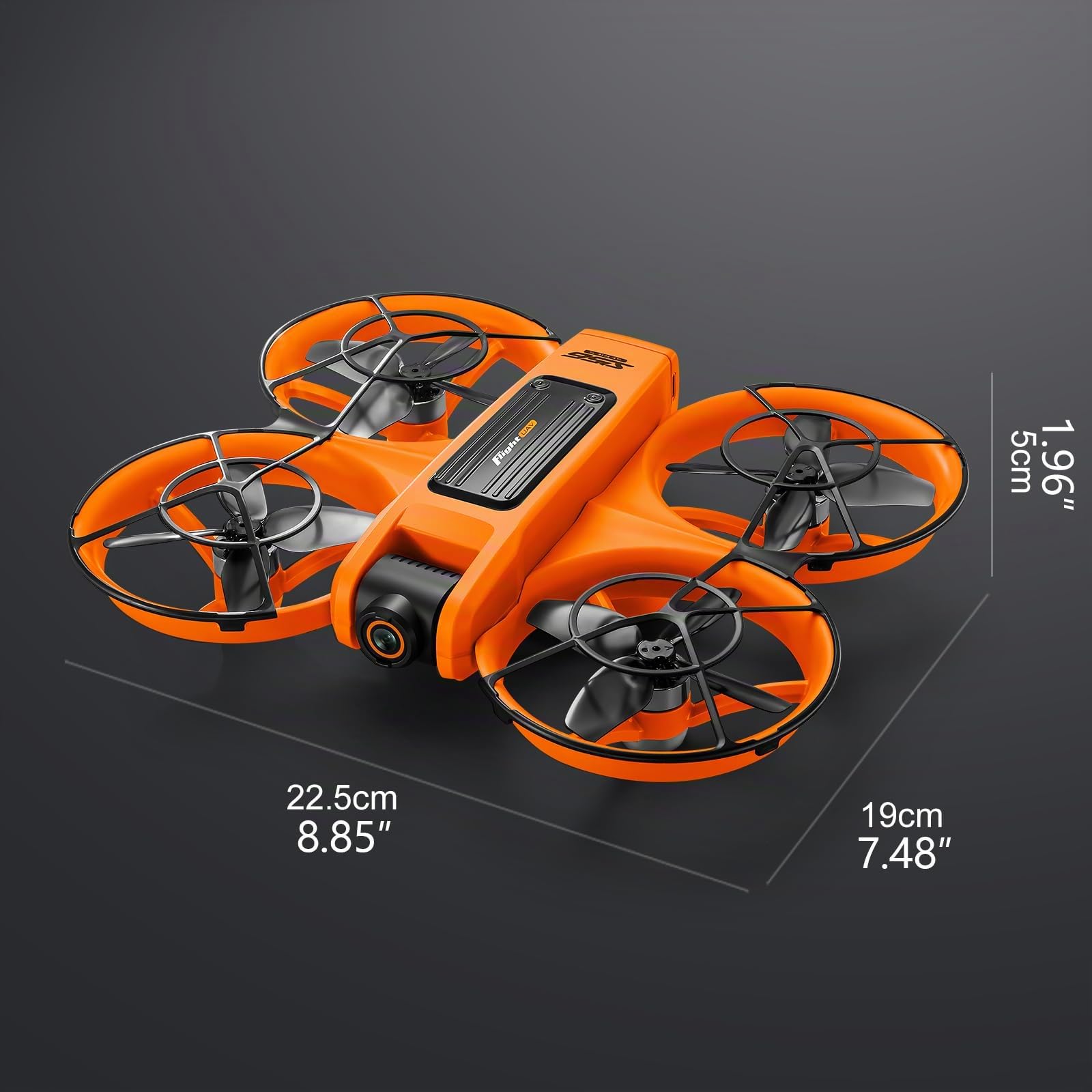 Drohne mit 4,9-Zoll-Bildschirm-Fernbedienung, HD-Dual-Kamera, bürstenlosem Motor, 360° Flips, optischer Flusspositionierung, Ein-Tasten-Start, 2 Batterien und SD-Karte, geeignet für Anfänger