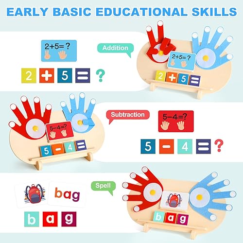 Miniatura 2 de Juguetes Montessori de madera 2 en 1 para niños, bloques de conteo de números y juguetes de juego ABC para 3 a 5, juguetes educativos de aprendizaje