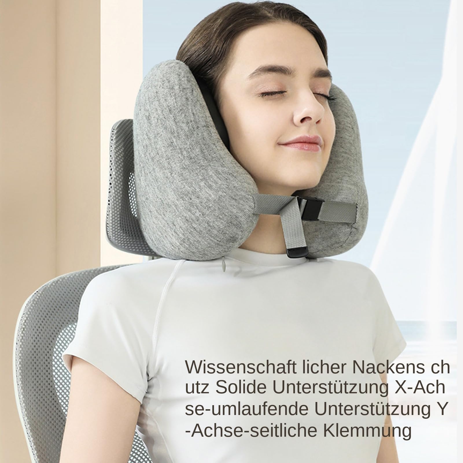 Poduszka Podróżna z Pianki Memory Foam Poduszka w kształcie litery U | Ergonomiczna Wentylowana Pianka Memory Komfortowa Do Spania W Samolocie Samochodzie Kempingu