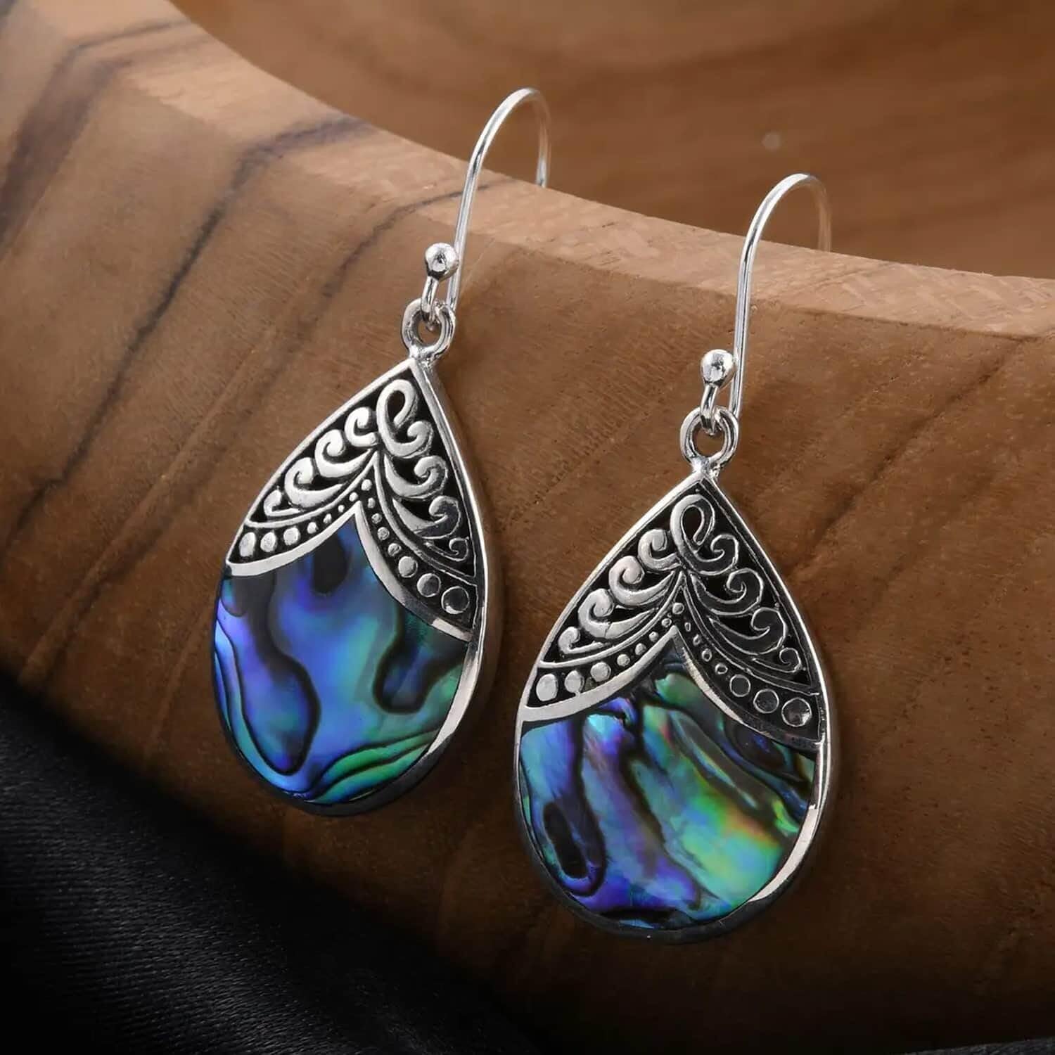 Stylish Dangle Drop Earrings 925 Sterling Silver Abalone Shell Fashion Beach Jewelry Unique Costume Jewelry for Women Birthday Christmas Gifts for Women - Image 2