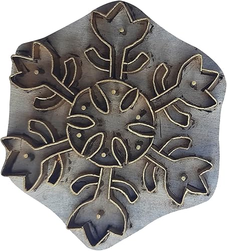 Miniatura 10 de Royal Kraft Sellos de madera de latón para impresión de bloques en arcilla, cerámica, tela BHJtag004