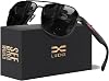Lentes de sol Luenx aviador polarizados para hombre: cuadrados UV400 para conducir 1