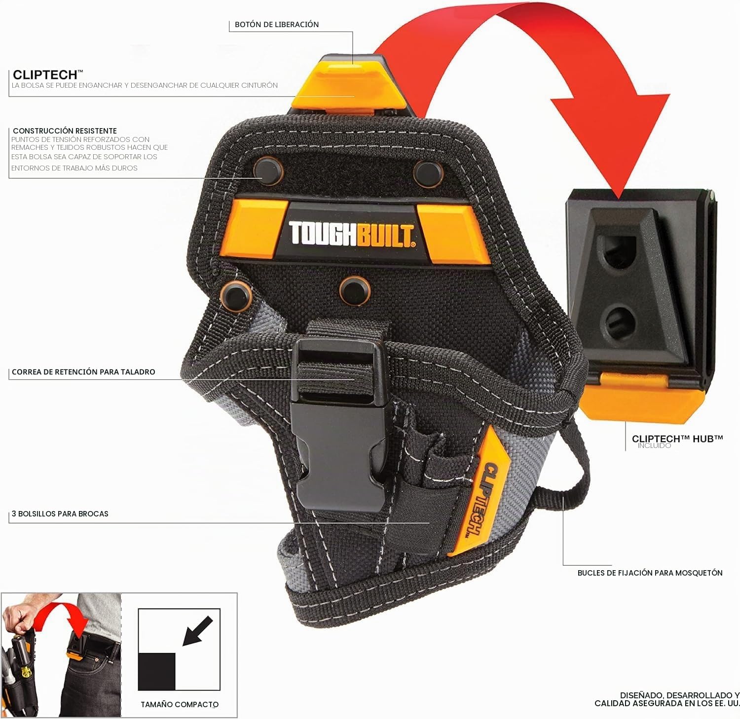 Funda Taladro COMPACTA (PEQUEÑO) TB-CT-20-S Tough Built
