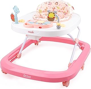 The Moon Brand Drive Height Adjustable Baby/Child Walker With Removable Music Tray And Toys-Soft Cushion-Learning Seat Suitable From 6- 18 Months