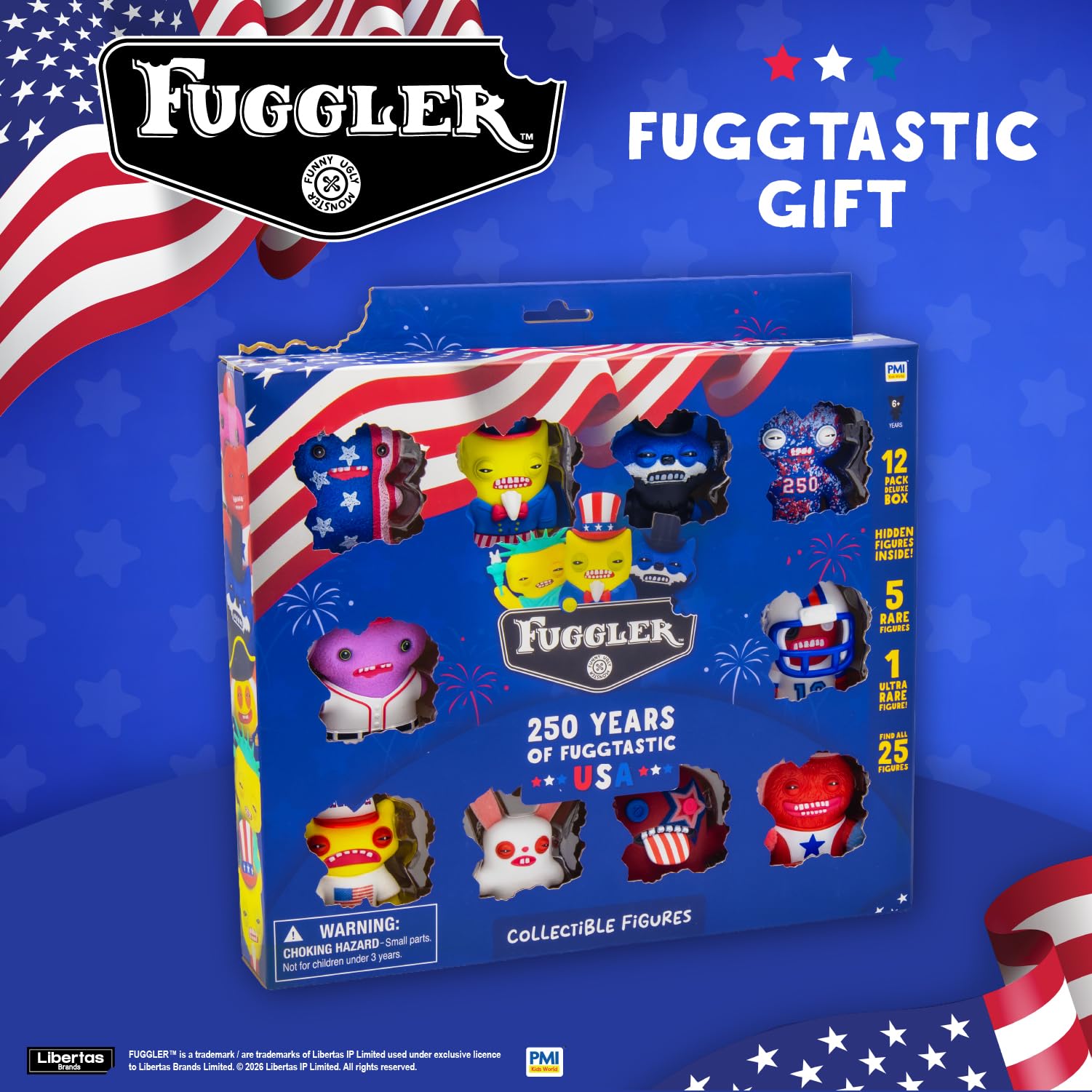 (ラスト1セット)Fuggler アメリカ250周年 限定 12個 Bパターン Amazon.com: Fuggler USA 250 Anniversary Collectible Figures 12