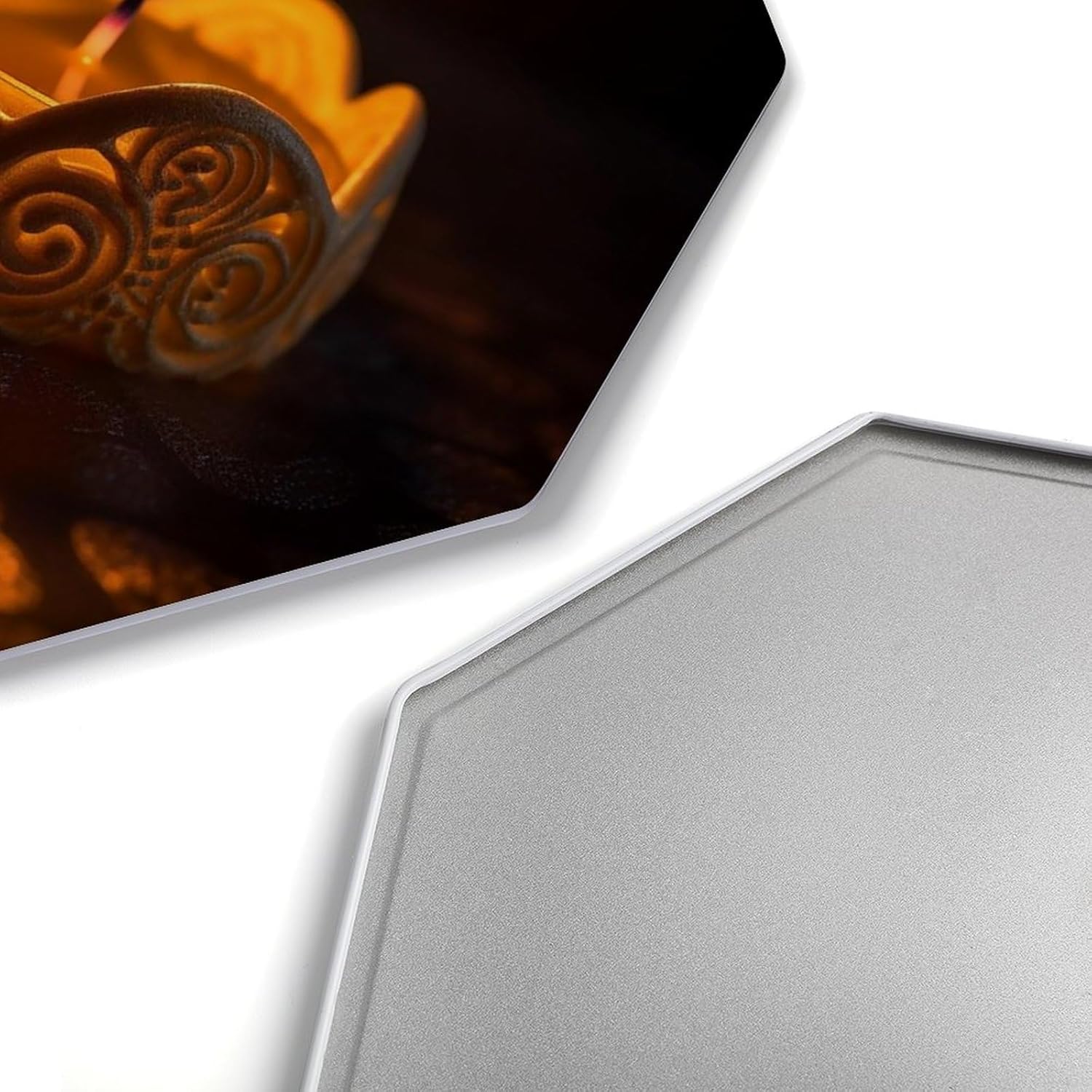 Ctagon Metal Sign for Home, Modern Display Plate for Kitchen, Burning Candle Plates Accent Hanging Wall Decorations 3PCS for Living Room, Bedroom, Hallway, Hotel