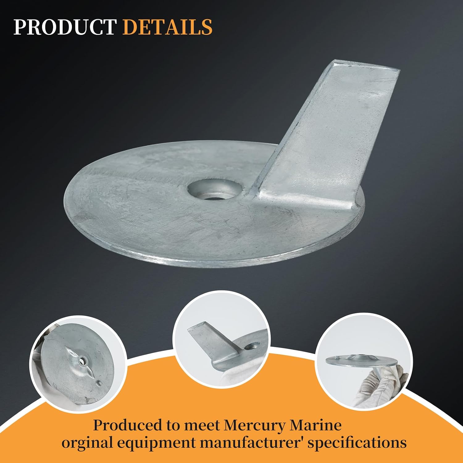 664-45371-01 Trim Tab Zinc Anode Replacement for Yamaha Outboard 20-50HP Engine