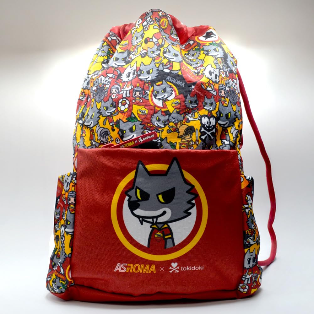 SACCA SCUOLA ASROMA - GYM SACK ASROMA MASCOTTE TOKIDOKI ROMOLO - ROMA