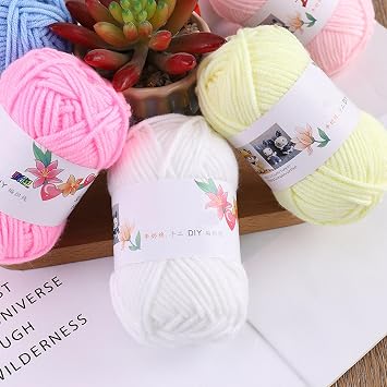 35x15g Acrylic Mini Skeins, 1200 Yards of Soft Yarn for Crocheting and Knitting Craft Projects, Assorted Starter Kit Bulk for Colorful Crafts