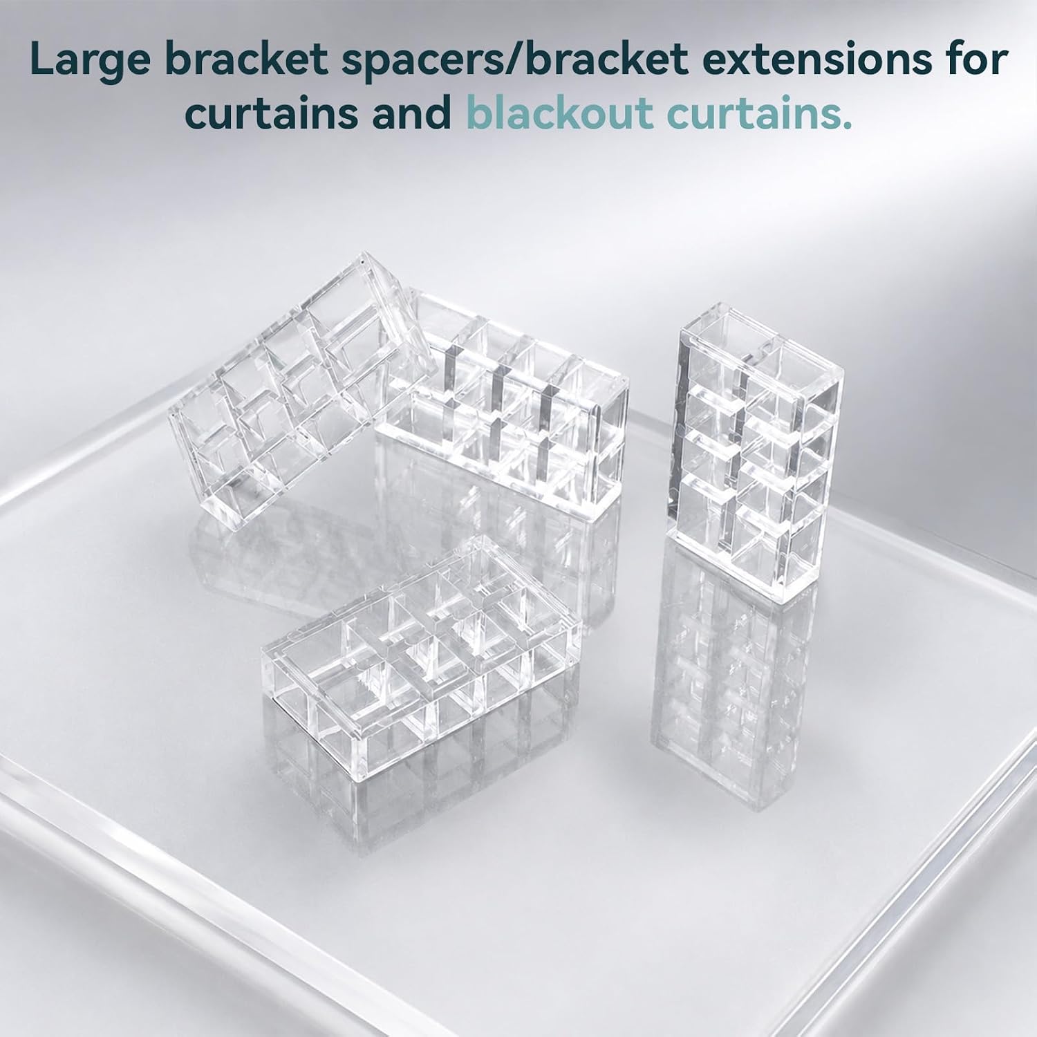 8PCS Curtain Spacers for Drapes, Spacer Blocks for Curtain Extensions