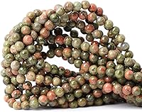 Vista 81 de 60 cuentas redondas sueltas de piedra dálmata natural de 0.236 pulgadas (0.236 in) para hacer joyas, hallazgos de bricolaje, 1 hebra de 15 pulgadas