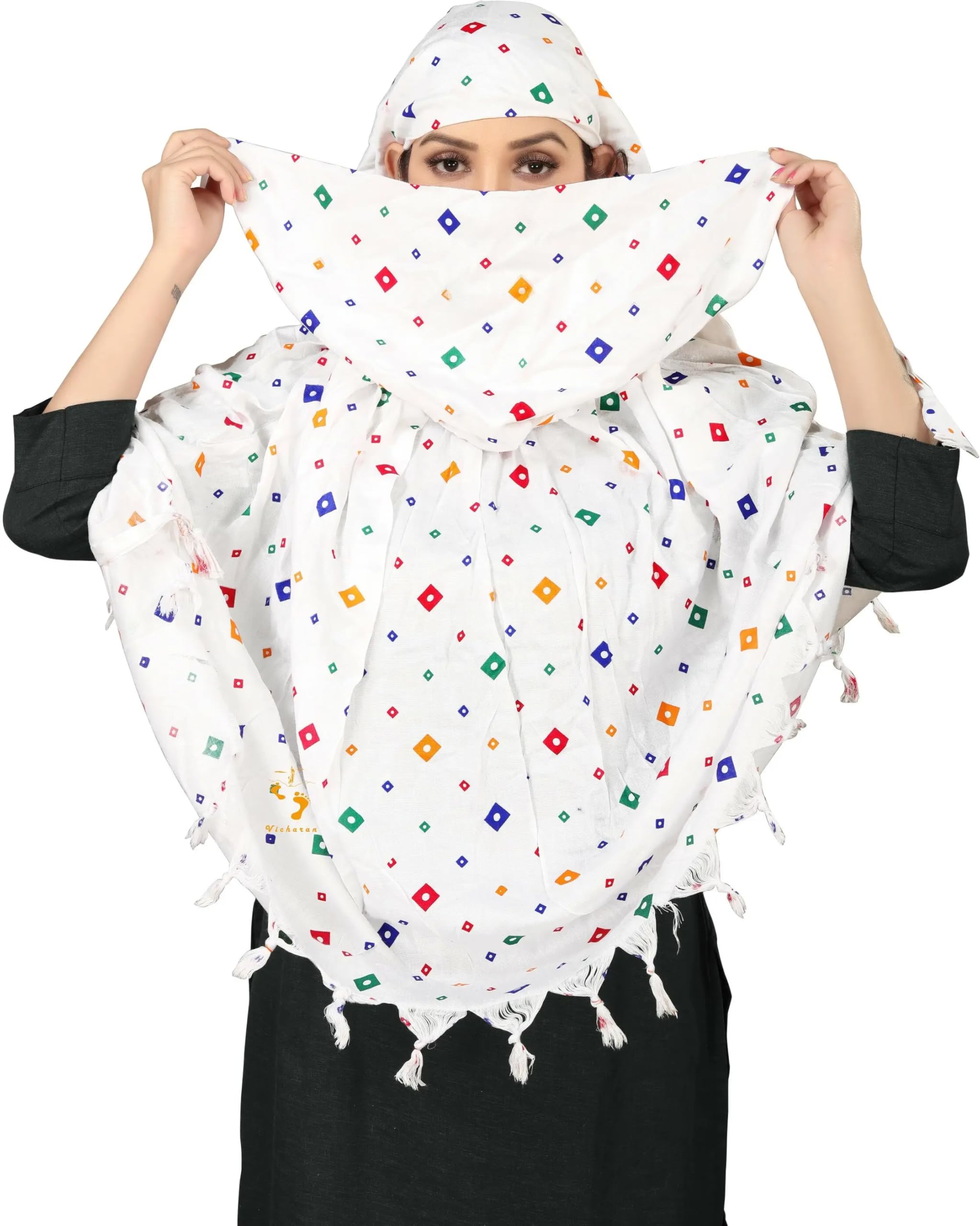 Trendy Women's Scarf – Soft & Cozy Fashion Scarf for All Seasons – Versatile, Stylish, and Comfortable Wrap for Winter, Fall, and Spring - White 2 Box-image-8