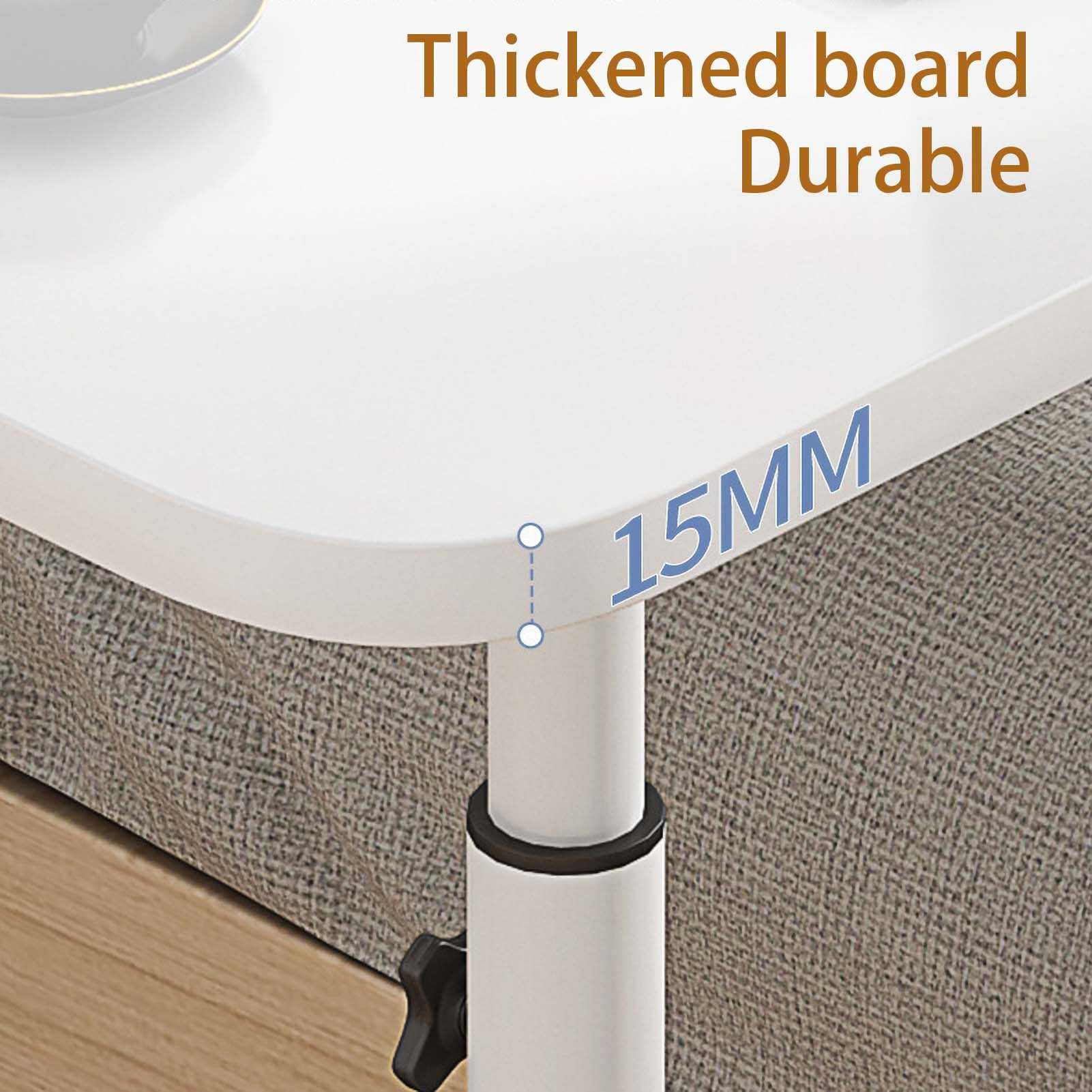 Mesa plegable para laptop, soporte ajustable sobre la cama con ruedas bloqueables para oficina, hospital y uso doméstico