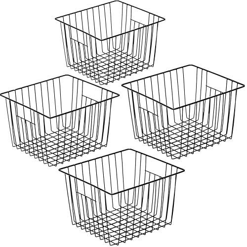 Slideep Refrigerator Freezer Organizer Wire Storage Basket , Farmhouse Food