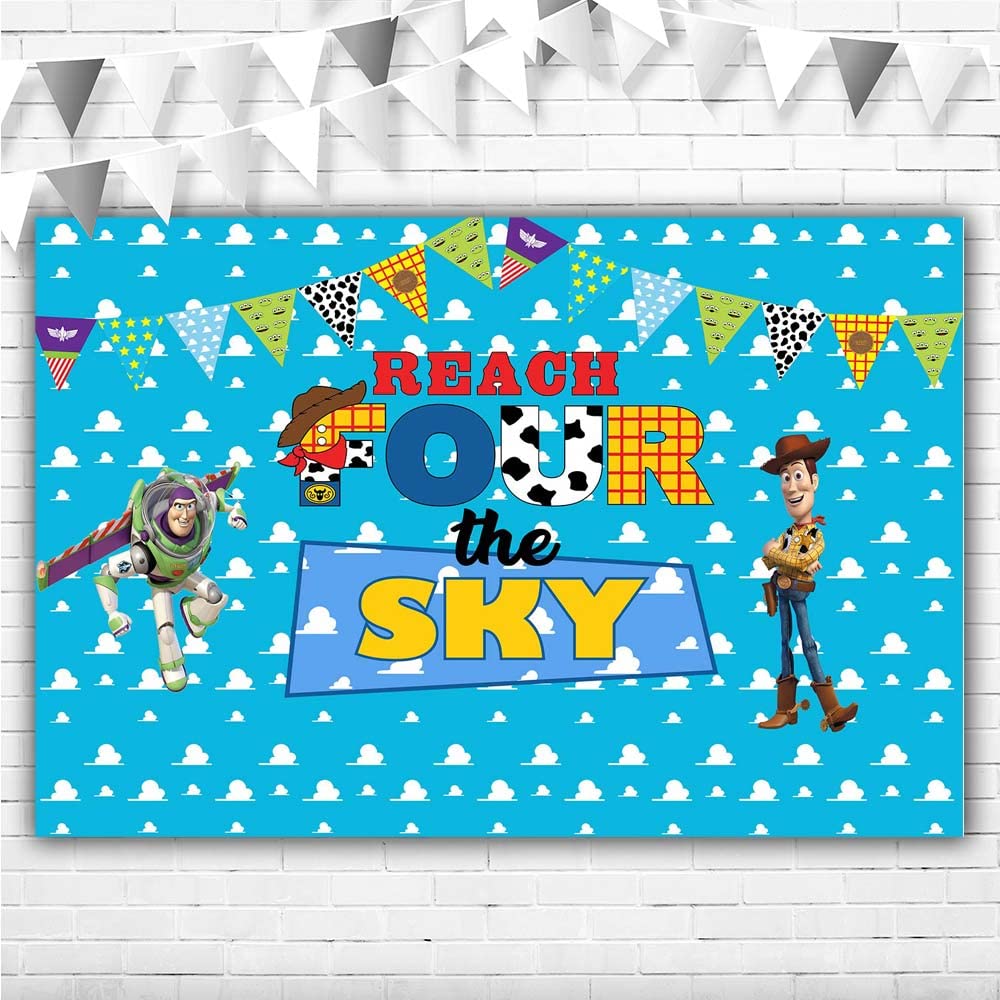 Buy Toy Story Backdrop Reach for The Sky 5x3ft Blue Sky Toy Story