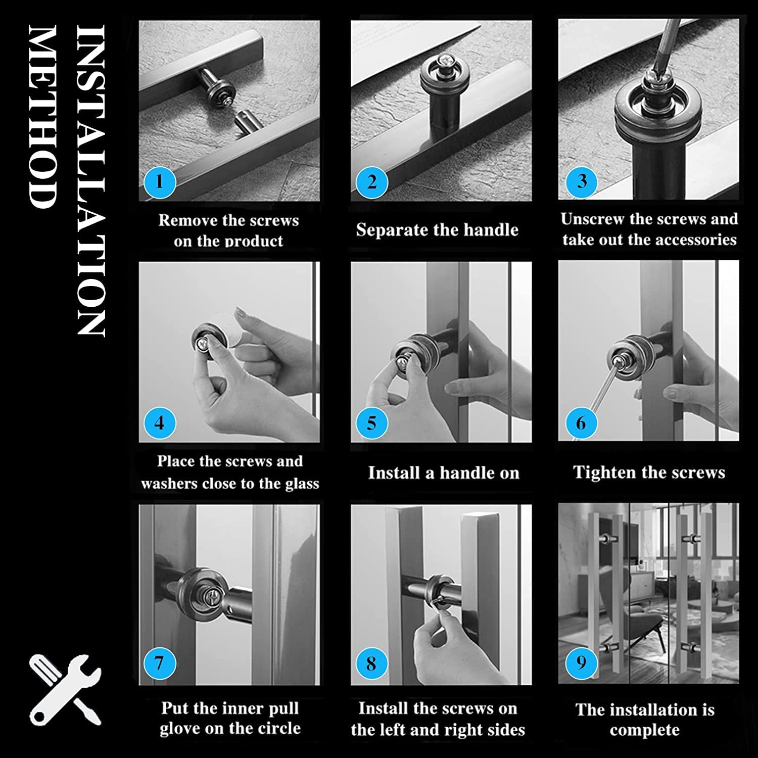 Maniglia per Porta/fienile a Forma di H, Maniglia per Porta Push-Pull in Acciaio Inossidabile Dorato Extra Lunga da 50/60/80/100/120 cm, Maniglia per Porta del fienile per Porta in