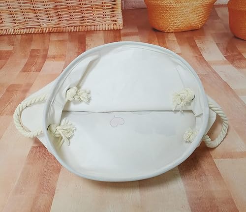Miniatura 7 de Cesta redonda para ropa sucia, cestas de almacenamiento para guardería, cestas de regalo para el hogar, oficina, decoración del hogar
