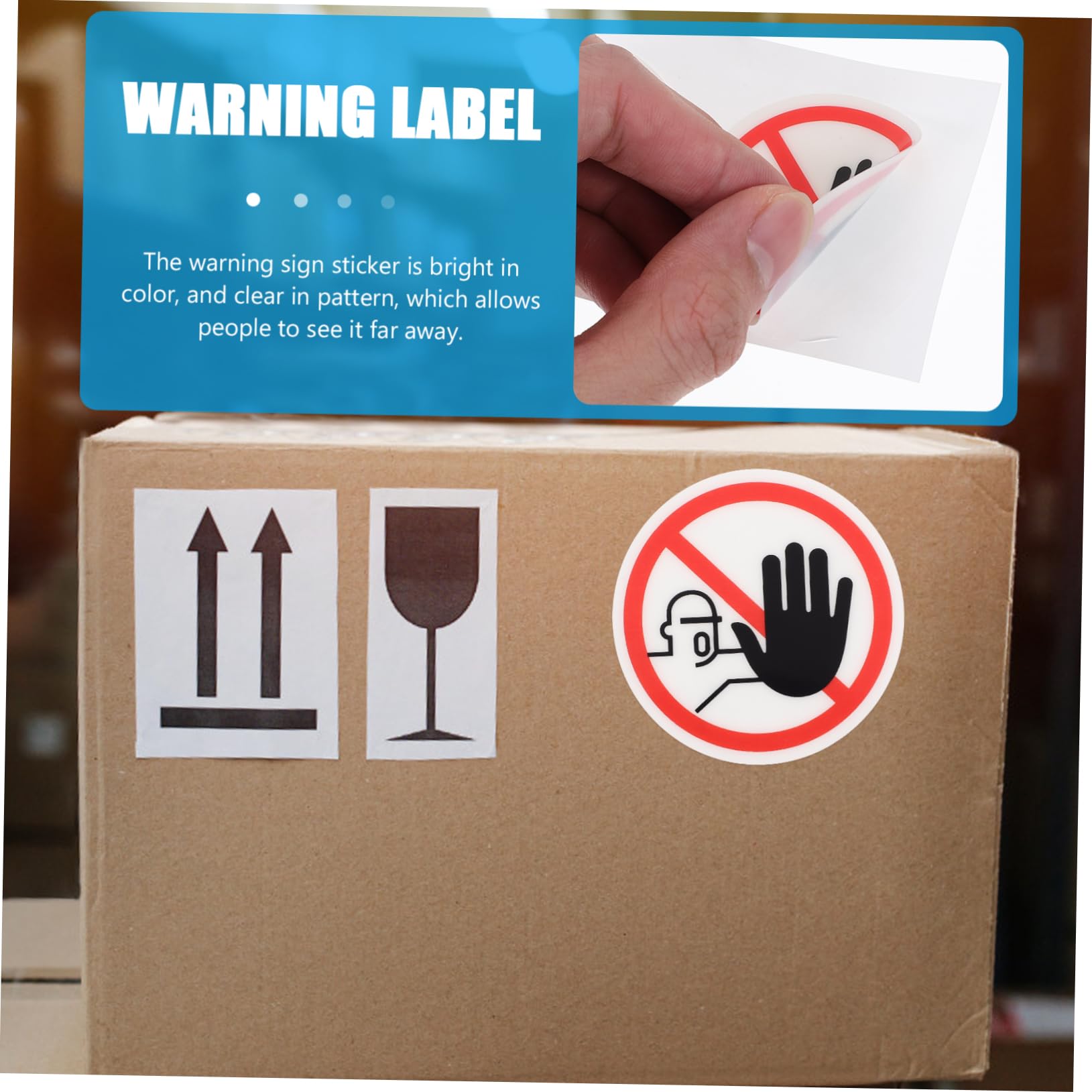 GARVALON Pegatinas Autoadhesivas Señal No Tocar PVC 2 Piezas Advertencia Seguridad