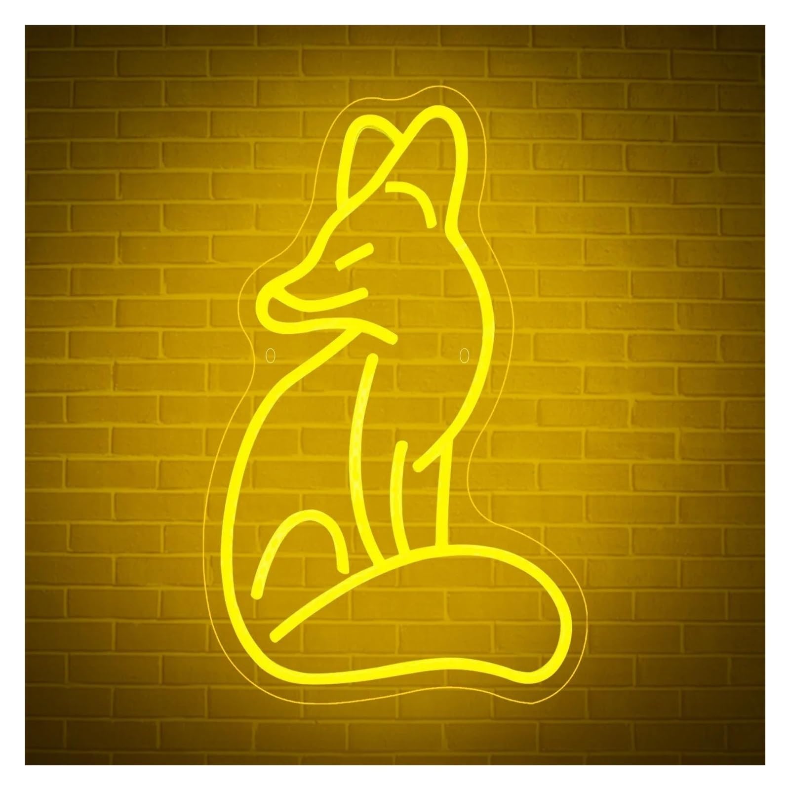 Volpe animale per insegna al per neon per alimentazione per dimmerabile 42cm×26cm neon