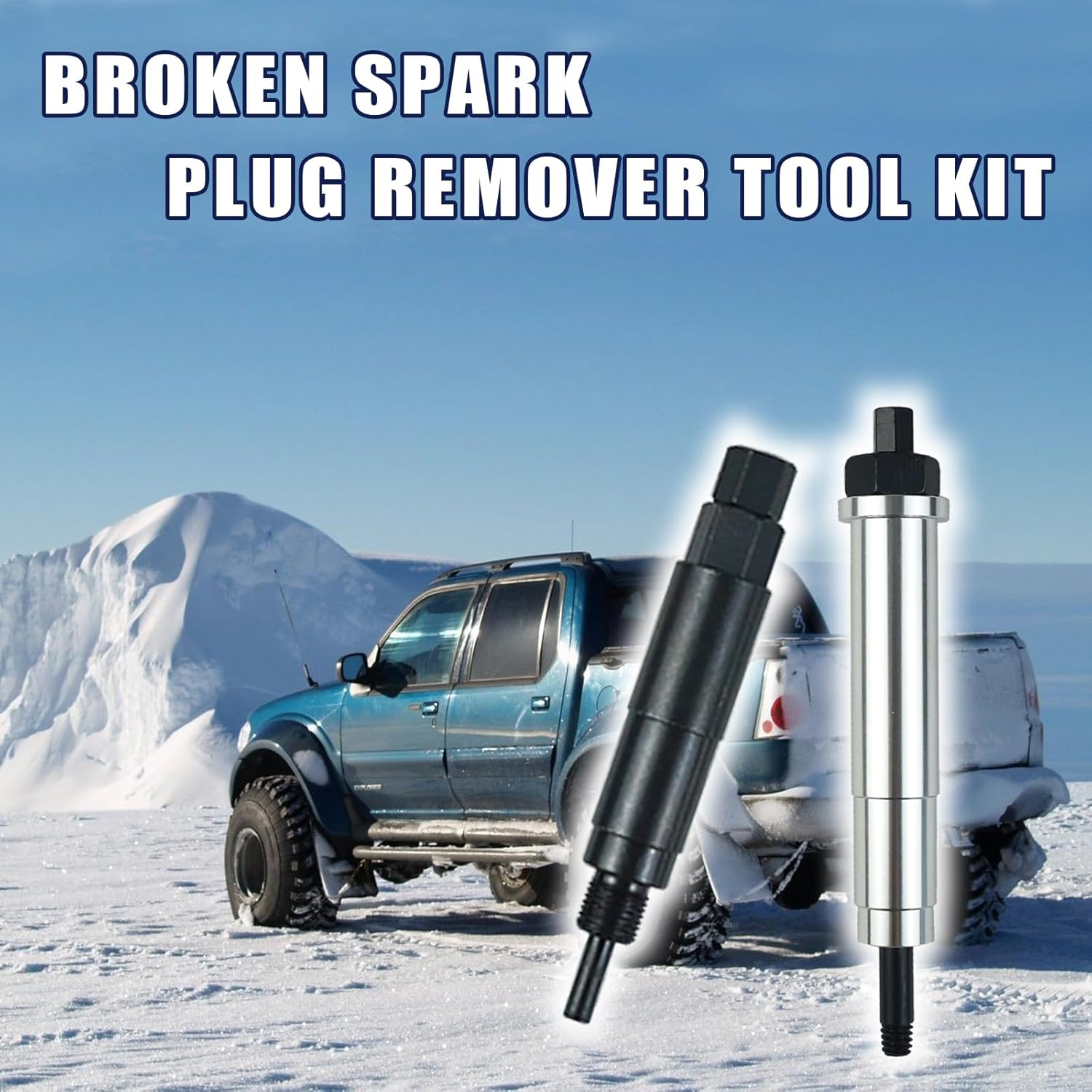 65600 Broken Spark Plug Remover Tool Kit Removal Broken Spark Plug Extractor Tool Fits for Ford Triton 3 Valve Engines 5.4L