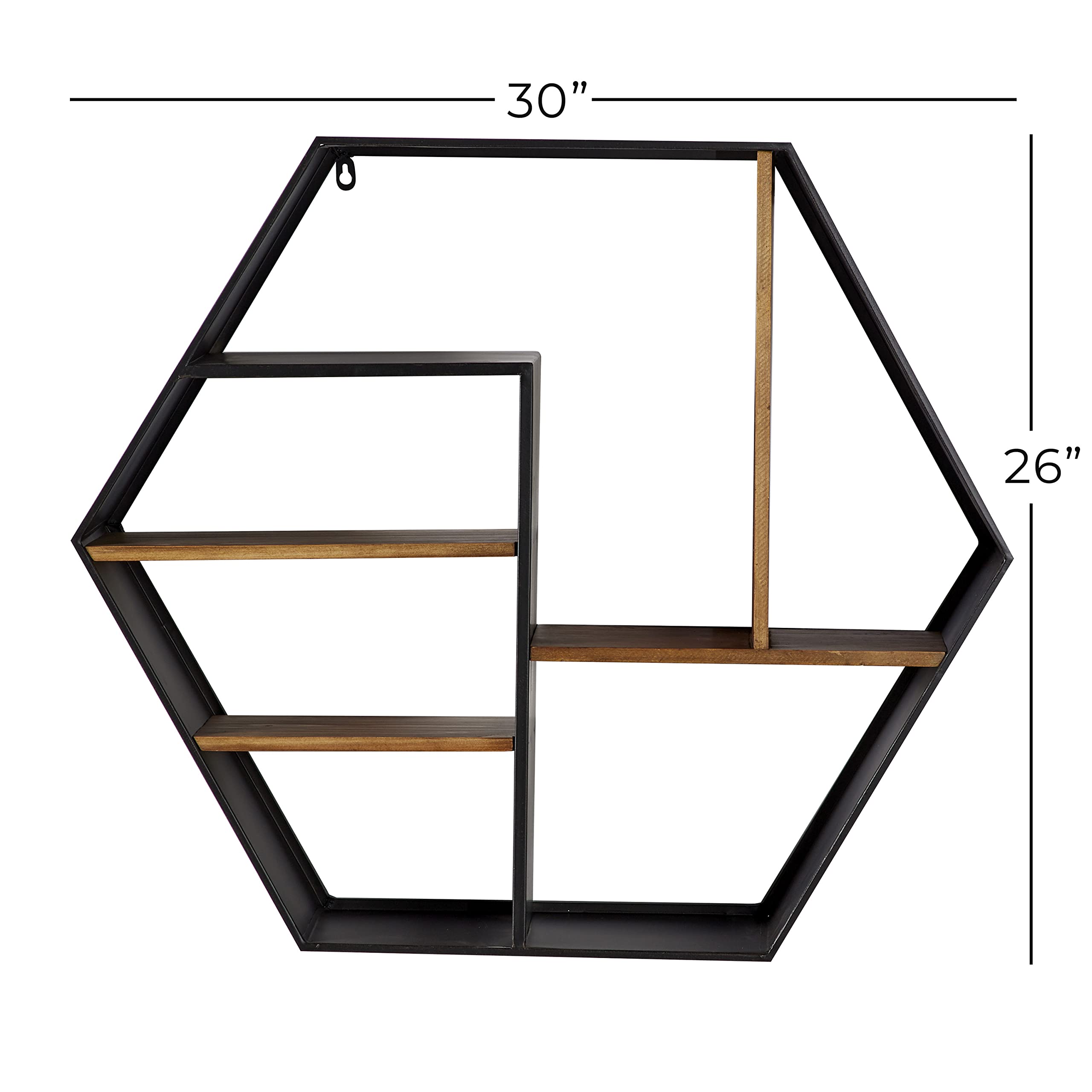 Amazon.com: Deco 79 Wood 5 Shelves Wall Shelf, 30