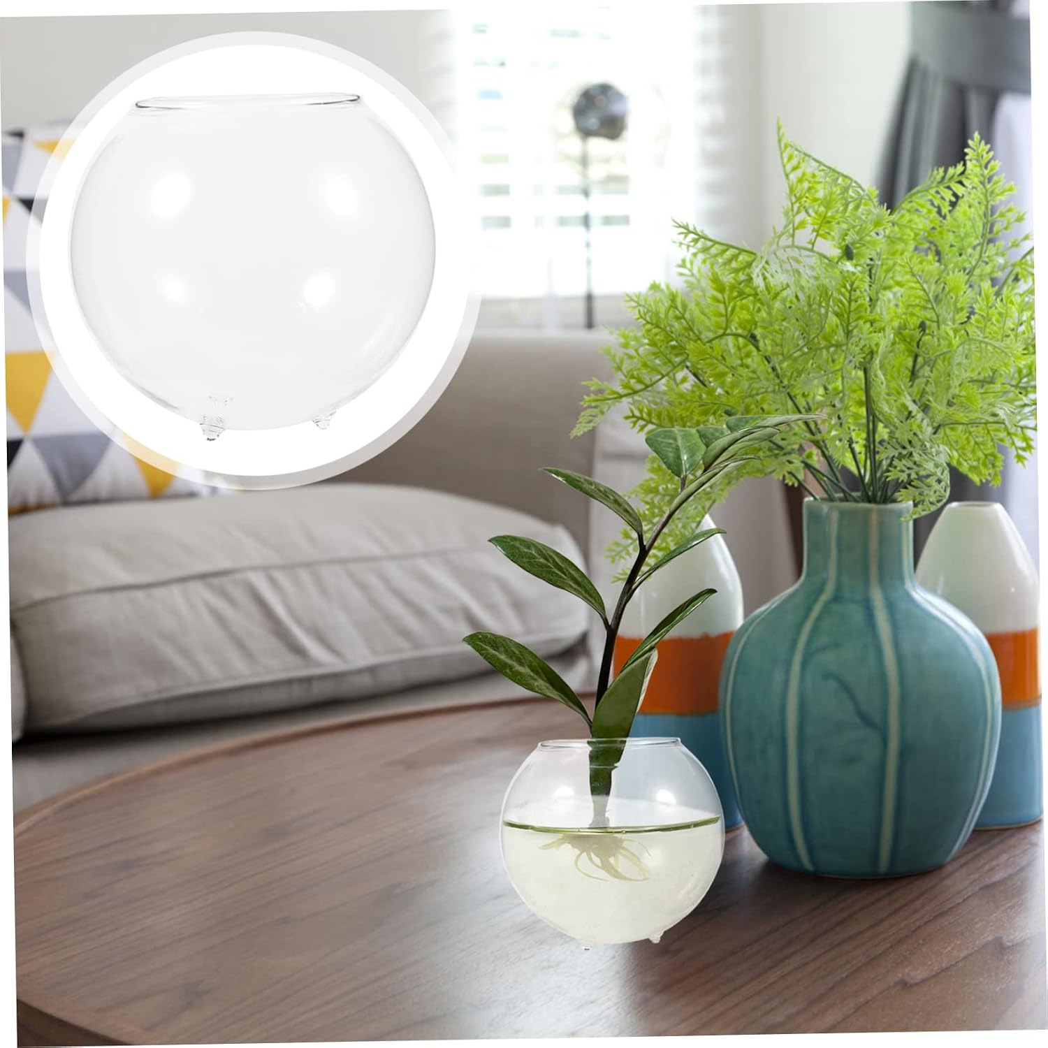 Household Tripod Fish Bowl Elegant Aquarium Decor for Unique Desktop Centerpiece for and Family