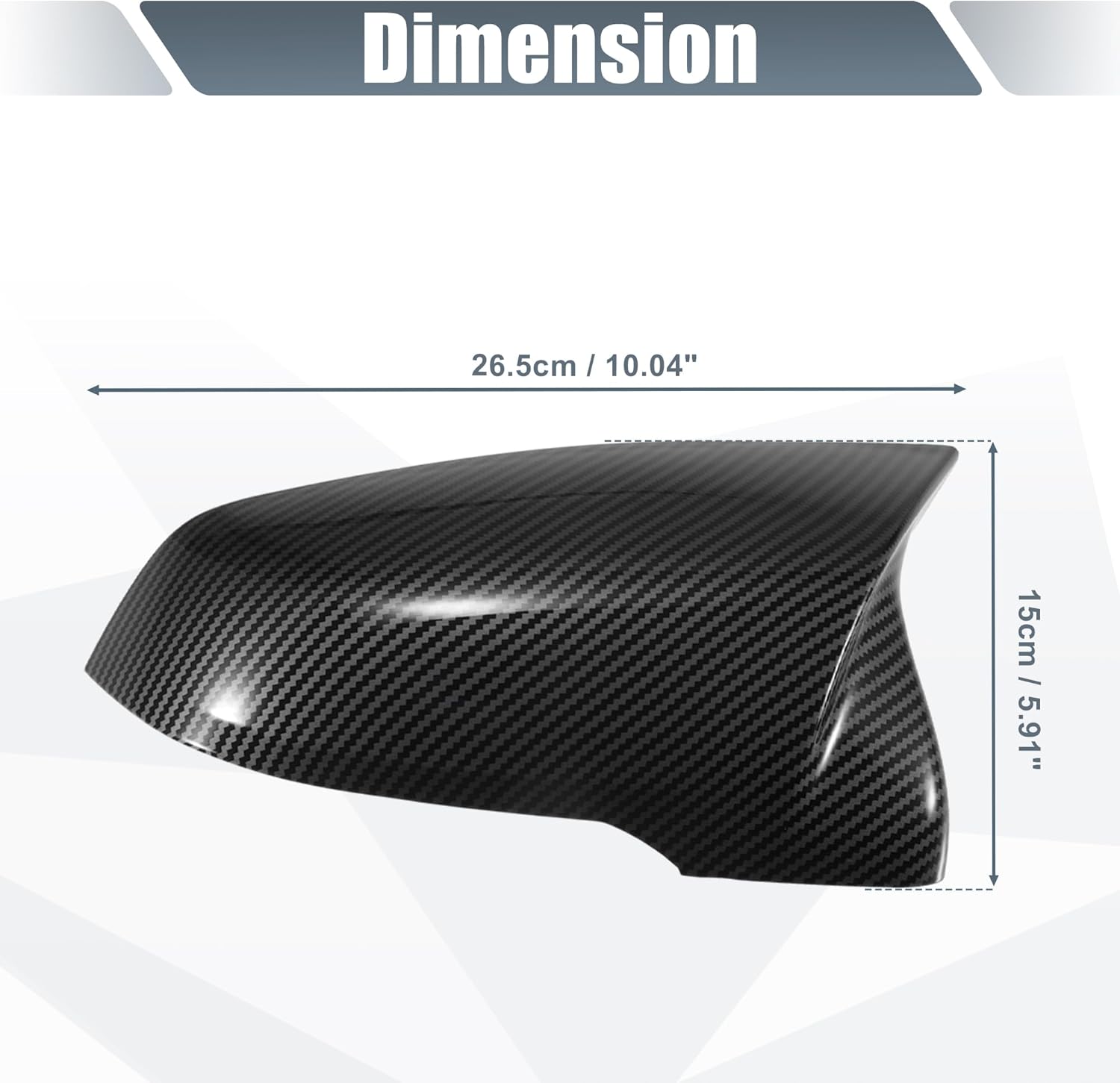 X AUTOHAUX 1 Pair Car Rear View Driver Passenger Side Mirror Cover Cap Replacement Black Carbon Fiber Pattern for BMW X1 F48 2 Series F45 F46 2016-2023 Mirror Guard Covers Exterior Trims