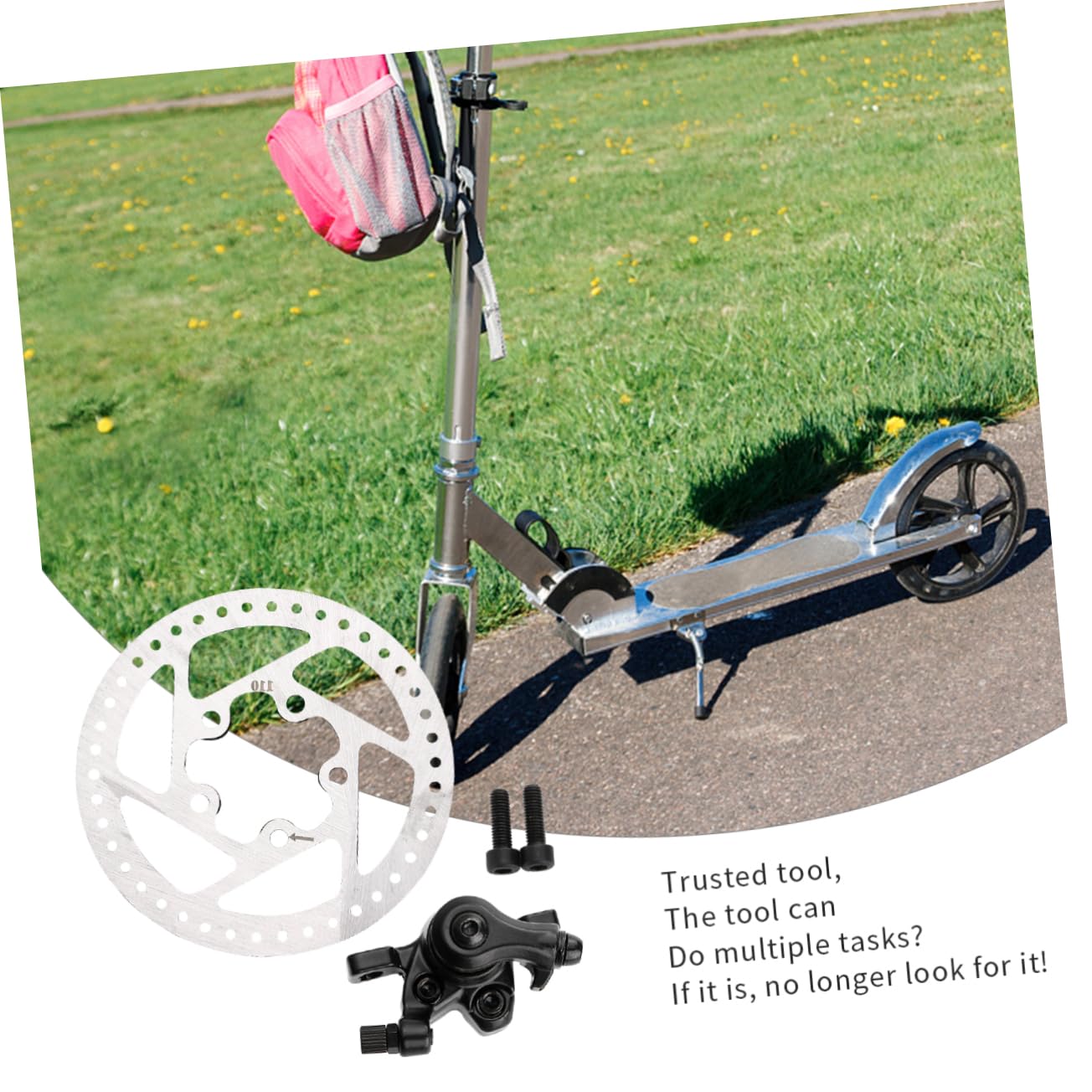 BESPORTBLE Set Freno a Disco Professionale per Scooter Elettrico M365, Pinza e Rotore in Metallo Resistente, Superficie Liscia Ergonomica, Ricambio per Monopattino, Accessorio per Sport