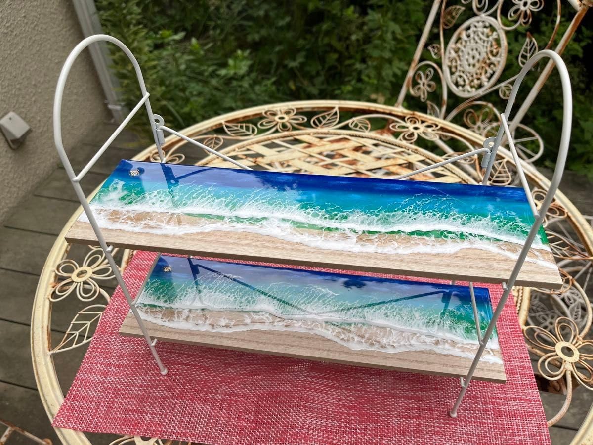 レジンアート海(キッチンシェルフ) オーシャンアート 海 レジンアート キッチンシェルフ 0 海丸C-01 波