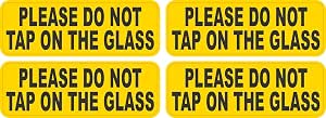 Amazon.com - StickerTalk Please Do Not Tap On The Glass Stickers, 1 ...