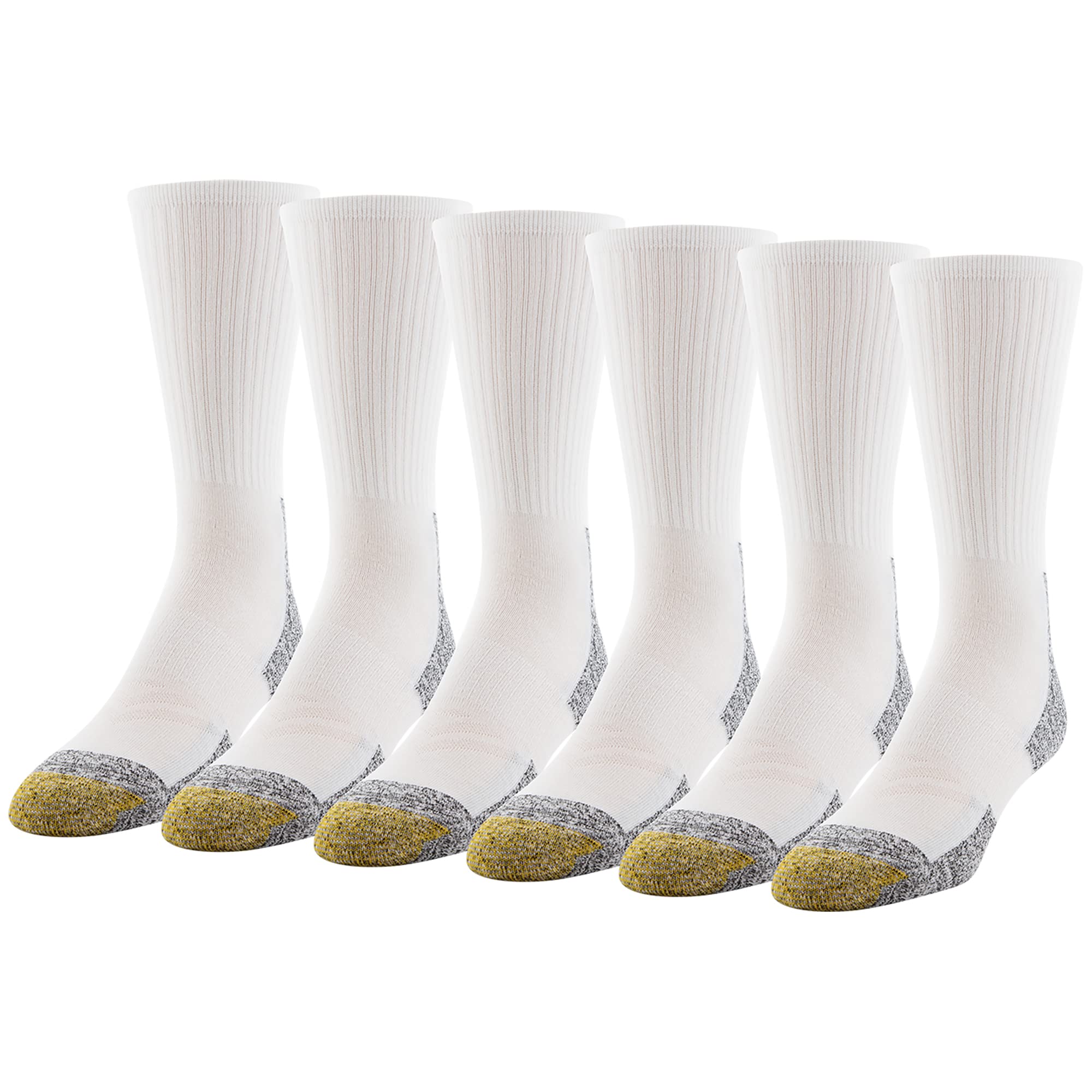 GOLDTOEMen's Xs Short Crew Socks, 6-Pairs