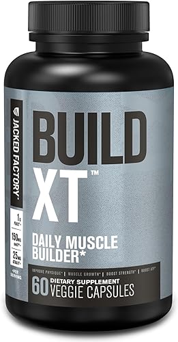 Build-XT Muscle Builder - Suplemento diario de construcción muscular para crecimiento muscular y fuerza, con potentes ingredientes Peak02 y ElevATP,