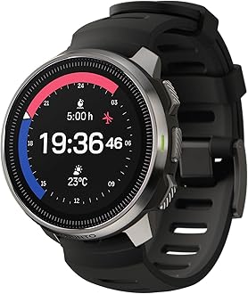 Ocean Dive Computer, GPS Multisport Watch for Training, Underwater Route Tracking & Wireless Tank Pressure Monitor, AMOLED Touchscreen, Dualband GNSS, Offline Map, 26D Battery Life, Steel Black