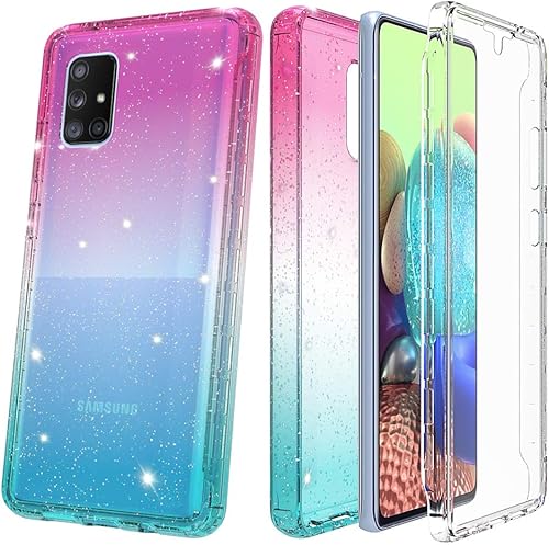 Funda para Samsung Galaxy A71 5G (no compatible con A71 4G) de cuerpo completo, a prueba de golpes, con protector de pantalla integrado para niñas y