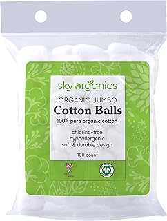 Sponsored Ad - Sky Organics Organic Jumbo Cotton Balls for Sensitive Skin, 100% Pure GOTS Certified Organic for Beauty & P...