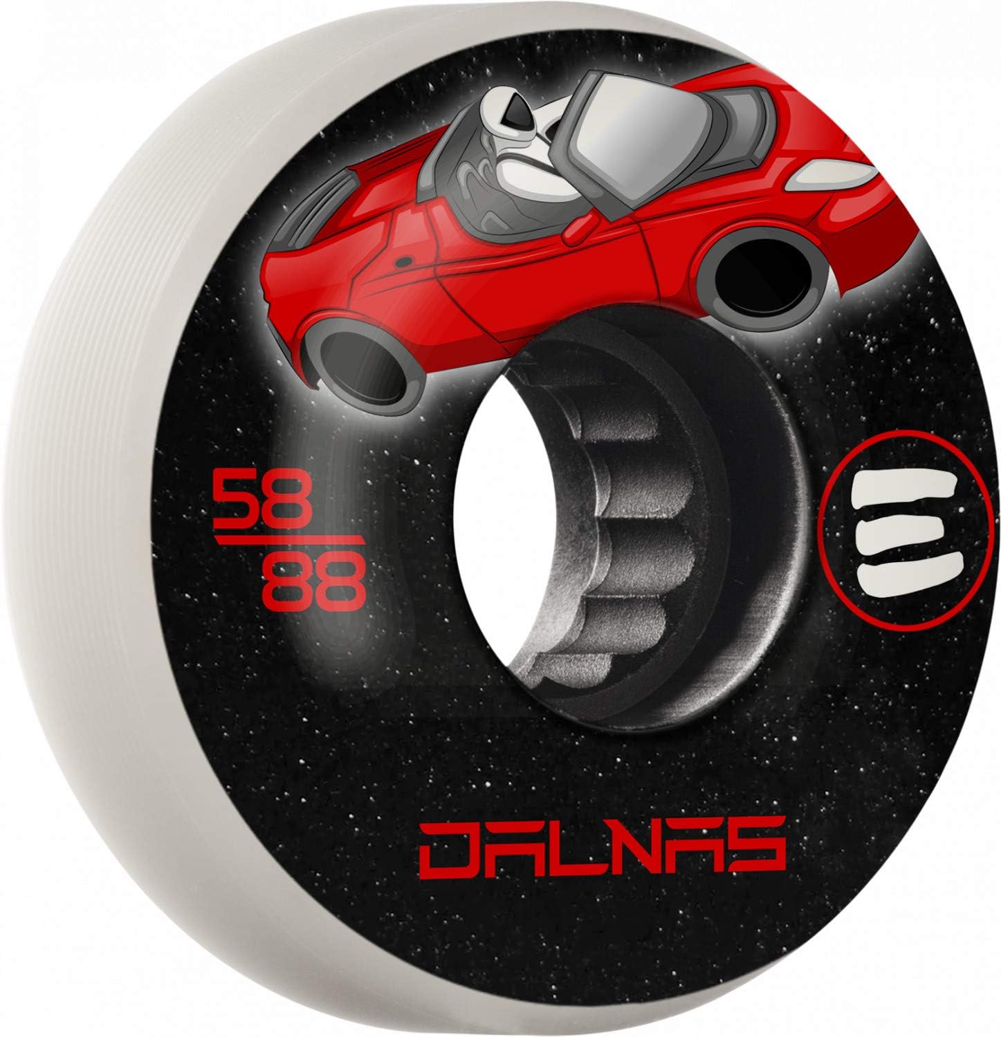 RollerBones Eulogy Pro Jeff Dalnas Signature Wheel Rocket Man Aggressive Inline Wheel 58mm 88A 4pk White