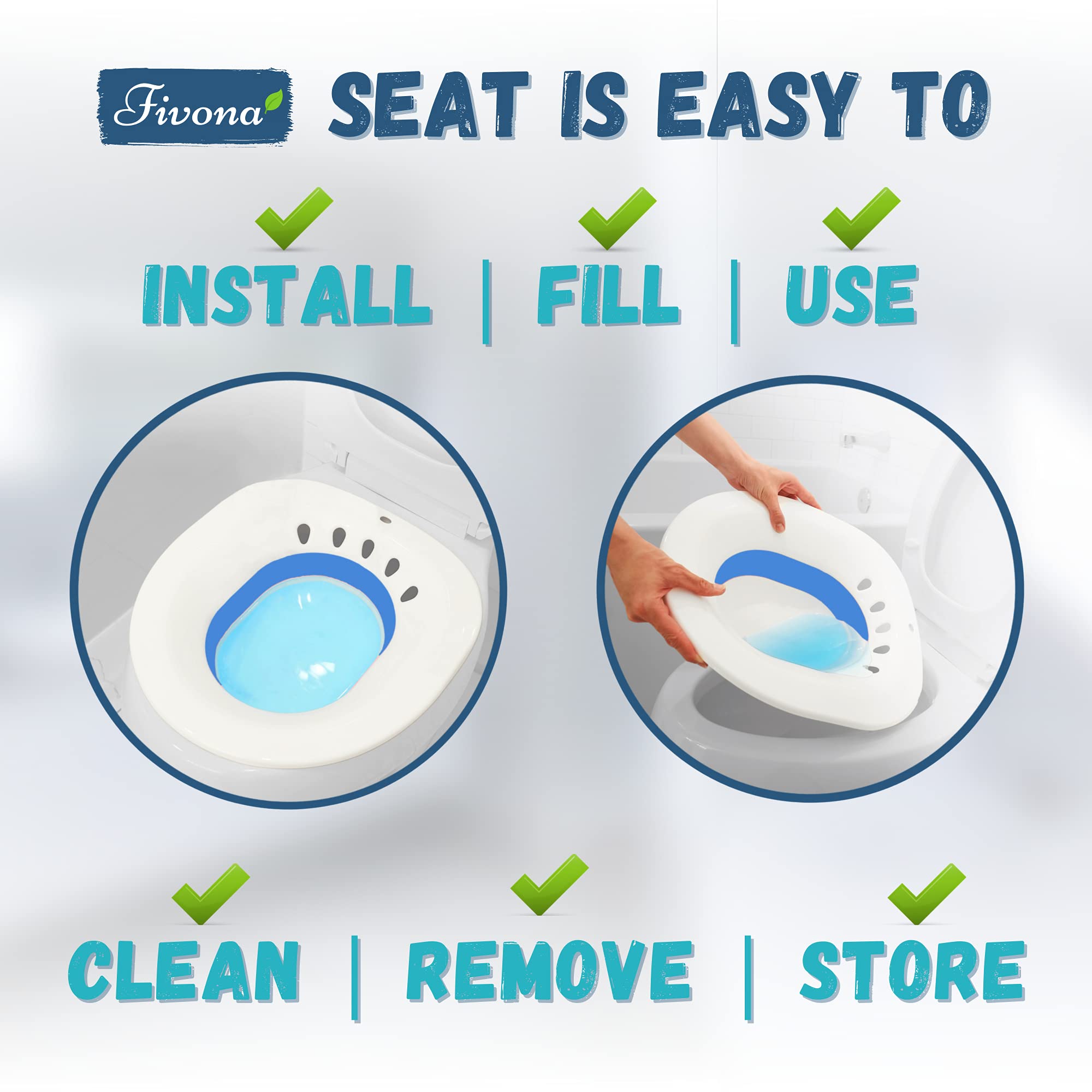 Fivona Unisex Sitz Bath Seat for Soak and Yoni Steam Hemorrhoid